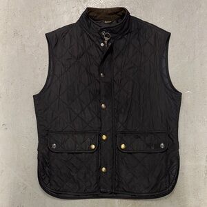 Barbour Navy Blue Quilted Vest Mens XL